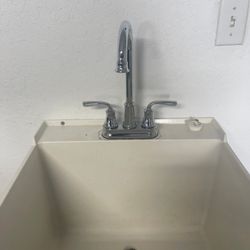 Service Plumbing - Installed faucet at laundry/mop sink