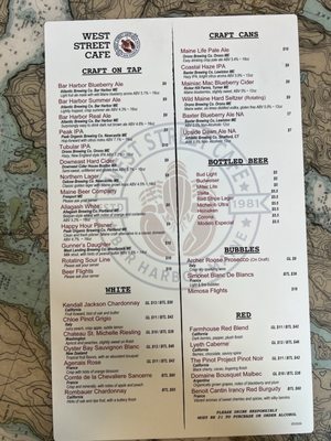 Menu photo 1 West Street Cafe Bar Harbor, ME Menu photo 1 West Street Cafe Bar Harbor, ME