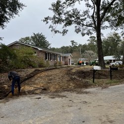 Driveway exit excavation