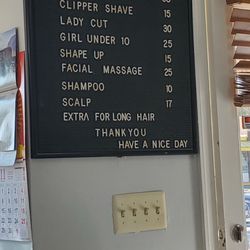 Diane Barber Shop - Menu Board Nov, 2023 [Diane's Barber Shop]