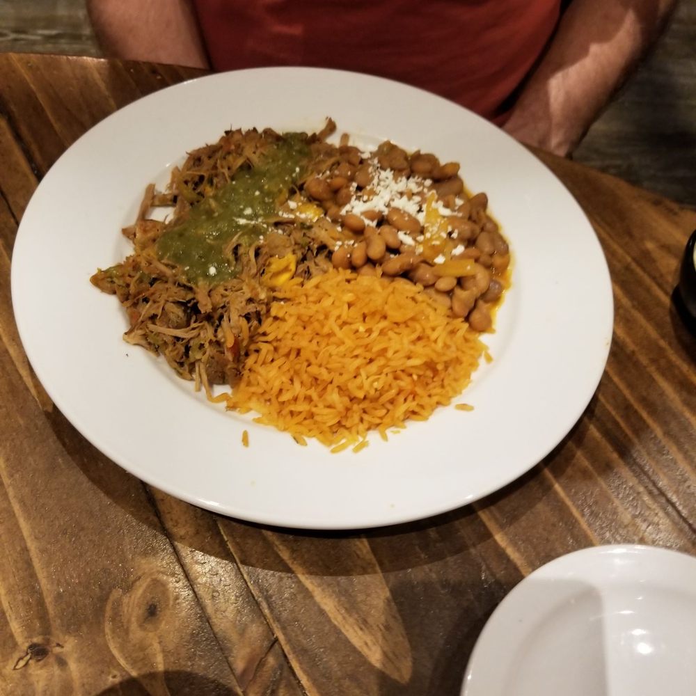 El Charro Cafe - The meal the waitress tried to say was a Chimi Changa platter :-( - Mexican Near Me - Tucson, Arizona
