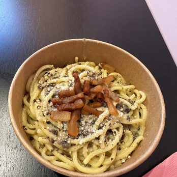 Pastagasm - Carbonaughty with truffle sauce - Italian Near Me - New York, New York Pastagasm - Carbonaughty with truffle sauce - Italian Near Me - New York, New York