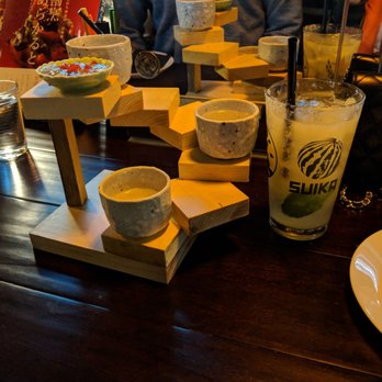 Tamari Bar - Premium Sake flight (of stairs) very smooth. - Izakaya Near Me - Seattle, Washington Tamari Bar - Premium Sake flight (of stairs) very smooth. - Izakaya Near Me - Seattle, Washington