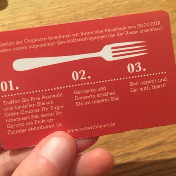 EAT Grill & Bar Wolfsburg - Very useful system for keeping track of what one ordered and then paying at the end. - Burgers Near Me - Wolfsburg, NI
