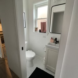 Pch Construction Company - New bathroom converted from a small pantry & even smaller water closet (a toilet in a room, not even a sink!)