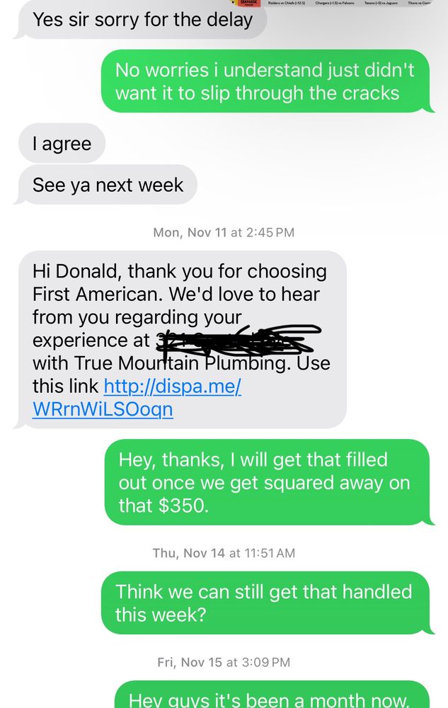 Slide of True Mountain Plumbing