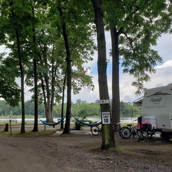 Detroit / Ann Arbor KOA - I was told the lakeside spots were all filled. They looked vacant to me and would have been worth the lock in fee that I paid. - RV Parks Near Me - Ypsilanti, Michigan Detroit / Ann Arbor KOA - I was told the lakeside spots were all filled. They looked vacant to me and would have been worth the lock in fee that I paid. - RV Parks Near Me - Ypsilanti, Michigan