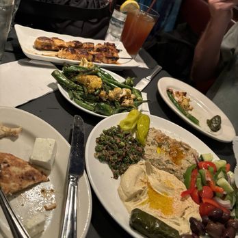 Olive Tree Cafe - Side of chicken kebabs and small dish of grilled vegetables. - Middle Eastern Near Me - New York, New York Olive Tree Cafe - Side of chicken kebabs and small dish of grilled vegetables. - Middle Eastern Near Me - New York, New York