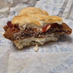 Biscuitville - Fried steak with a tad of ketchup.