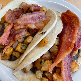 Central Market - Potato, black bean and bacon tacos! - Grocery Near Me - Austin, Texas