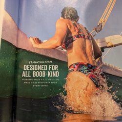 Title Nine - "Designed for all boob-kind" -- apparently "all" means A to D and a good imagination.
