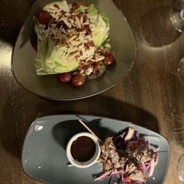Wedge salad & steak skewers!