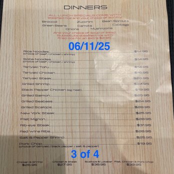 Chen's Sushi & Kitchen - Dinner Selections - Sushi Bars Near Me - Ridgecrest, California