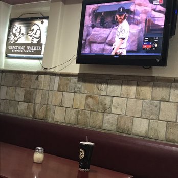 Gina's Pizza - The television, one of two - Italian Near Me - Laguna Beach, California