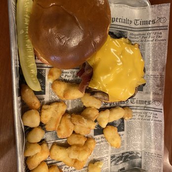 Kenosha Brewing - a burger and tater tots - Gastropubs Near Me - Kenosha, Wisconsin