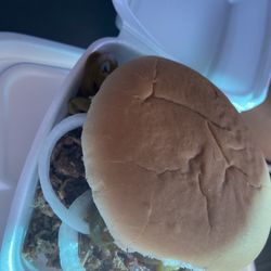 Fat And Happy BBQ - Large brisket sandwich