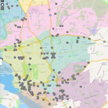 SDPD Mid-City Division - San Diego map of smart street lights installed in my area. - Police Departments Near Me - San Diego, California