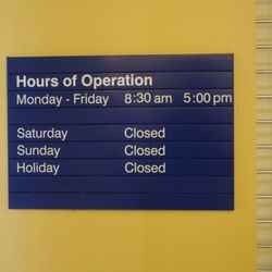 US Post Office - Hours of Operation.