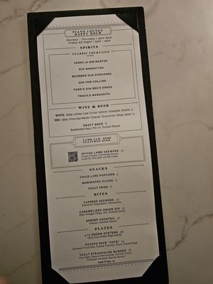 Menu photo 1 The Vault Steakhouse San Francisco, CA Menu photo 1 The Vault Steakhouse San Francisco, CA