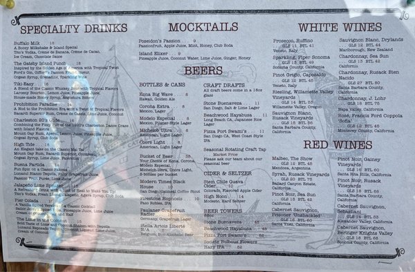 Menu photo 6 Pier 24 Avalon, CA