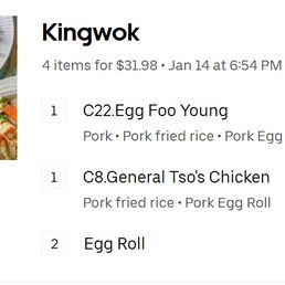 Was supposed to get 4 eggrolls, but only 3 were delivered.