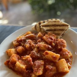 Greek Cafe Restaurant - Psites Patates (tomato garlic potatoes)