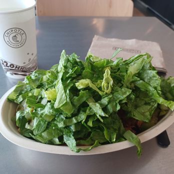 Chipotle Mexican Grill - a plate of salad and a cup of coffee - Fast Food Near Me - Jacksonville, Florida