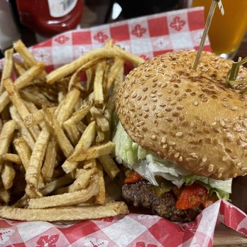 Route 66 Casino - Green chili Laguna burger with fresh cut fries - Casinos Near Me - Albuquerque, New Mexico