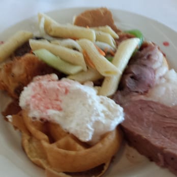 Reef on the Water - Homemade waffle and random assortment of food - Seafood Near Me - Long Beach, California