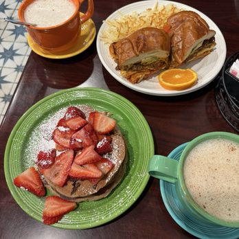 Blackbird Café - Chilaquiles torta & brownie pancake - Cafes Near Me - Long Beach, California Blackbird Café - Chilaquiles torta & brownie pancake - Cafes Near Me - Long Beach, California