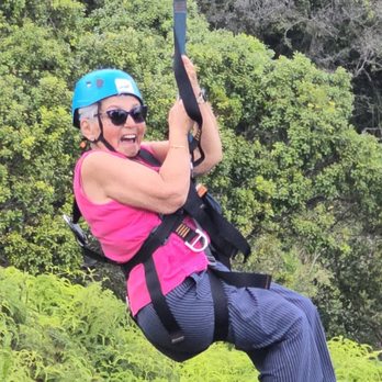 Shaka Zipline - My beautiful 85 year old mother - Ziplining Near Me - Koloa, Hawaii Shaka Zipline - My beautiful 85 year old mother - Ziplining Near Me - Koloa, Hawaii