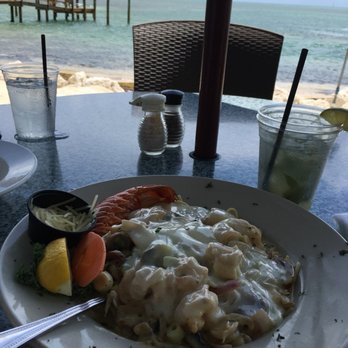 Lazy Days Restaurant - Lobster pasta, good but too many onions - Seafood Near Me - Islamorada, Florida