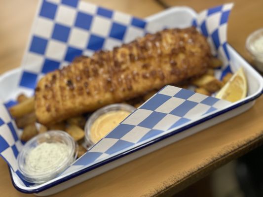 Salty Blue Fish & Chips by null