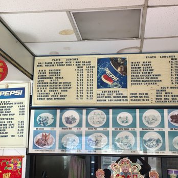 Mark's Drive Inn - Menu as of December 2018 - Hawaiian Near Me - Honolulu, Hawaii