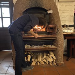 Gaststätte Flammkuche - Getting the oven ready.