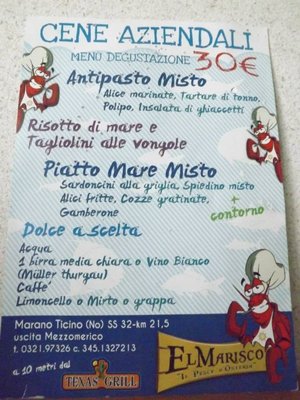 Menu photo 1 Texas Grill Marano Ticino, NO