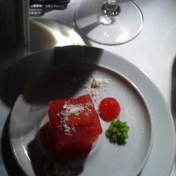 Chez TJ - Watermelon compressed with mint - French Near Me - Mountain View, California Chez TJ - Watermelon compressed with mint - French Near Me - Mountain View, California