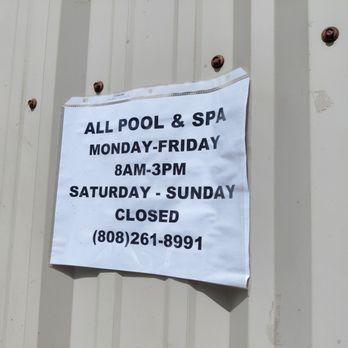 All Pool And Spa - Hours of operation - Pool & Hot Tub Service Near Me - Kailua, Hawaii All Pool And Spa - Hours of operation - Pool & Hot Tub Service Near Me - Kailua, Hawaii