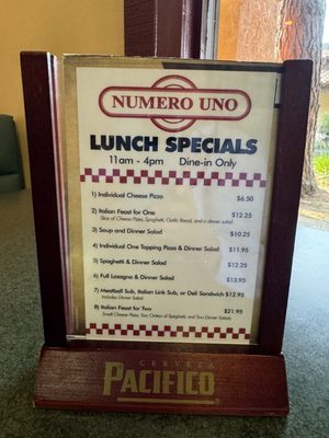 Menu photo 1 Numero Uno Pizza | Santa Clarita Santa Clarita, CA Menu photo 1 Numero Uno Pizza | Santa Clarita Santa Clarita, CA