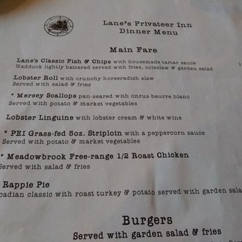 Lane's Privateer Inn - Menu - Hotels Near Me - Liverpool, Nova Scotia Lane's Privateer Inn - Menu - Hotels Near Me - Liverpool, Nova Scotia