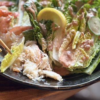 Stonefish Grill - Shrimp Louie salad with crab, shrimp, everything was so fresh!! - Seafood Near Me - Haleiwa, Hawaii