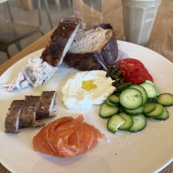 Wildland - Smoked fish plate with the smoked salmon, olive oil poached yellowtail, and the hot smoked pastrami kampachi - Breakfast & Brunch Near Me - Carlsbad, California Wildland - Smoked fish plate with the smoked salmon, olive oil poached yellowtail, and the hot smoked pastrami kampachi - Breakfast & Brunch Near Me - Carlsbad, California
