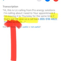 Voicemail transcript telling me to call back only if the reschedule date was not acceptable Voicemail transcript telling me to call back only if the reschedule date was not acceptable