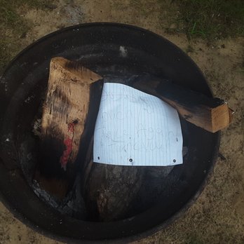 Edge-O-Dells Resort - This is to prove I had to put a note with the fire wood so it wouldnt get stolen again - Campgrounds Near Me - Wisconsin Dells, Wisconsin