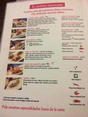 Menu photo 2 La Cantina Mexicana Seville, SE Menu photo 2 La Cantina Mexicana Seville, SE