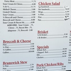 K & L Bar B Q - Menu