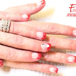 Friendly Nails - Christmas motifs with snowflakes and snowman nail designs.
