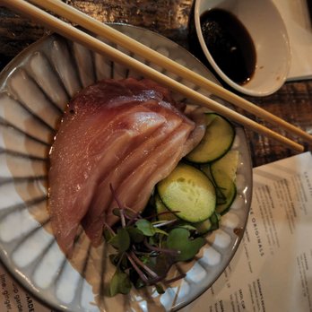Sandfish - 5/9 Omakase Plates: Yellowtail Sashimi. Nothing wrong with it, but just ok. - Sushi Bars Near Me - Palm Springs, California Sandfish - 5/9 Omakase Plates: Yellowtail Sashimi. Nothing wrong with it, but just ok. - Sushi Bars Near Me - Palm Springs, California