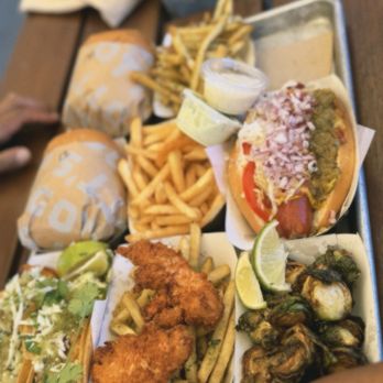 Gott's St. Helena - Baja fish tacos. Brussels sprouts. The Works Hot Dog. Kimchi Burger. Chicken Tenders. Garlic Fries. Cheeseburger - Burgers Near Me - Saint Helena, California Gott's St. Helena - Baja fish tacos. Brussels sprouts. The Works Hot Dog. Kimchi Burger. Chicken Tenders. Garlic Fries. Cheeseburger - Burgers Near Me - Saint Helena, California
