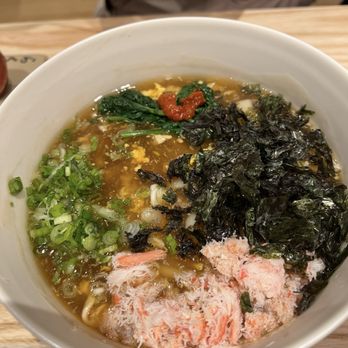 Raku - Egg drop soup Ramen with crab meat - Japanese Near Me - New York, New York